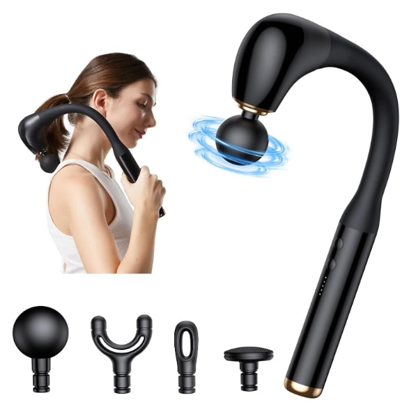 Aparat de masaj profesional flexibil forma L, 5 Viteze, 4 Capete