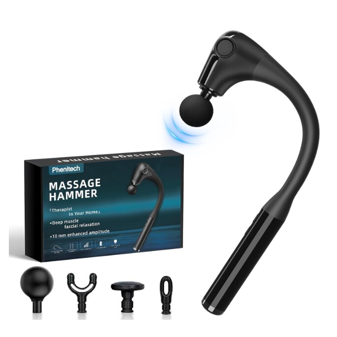 Aparat de masaj profesional flexibil forma L, 5 Viteze, 4 Capete