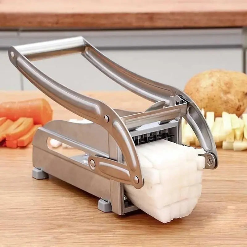 Aparat de taiat cartofi pai si legume, din inox, cu 1 forma de taiere, Potato Chopper