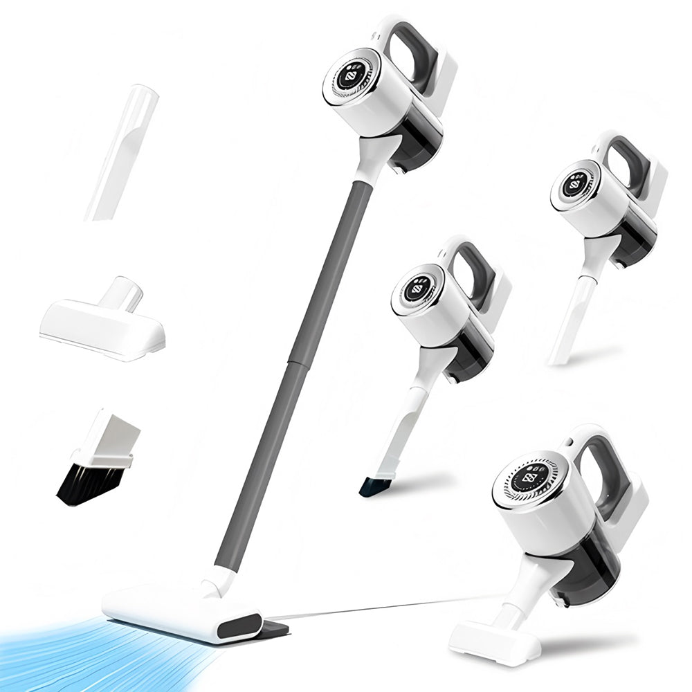 Aspirator vertical Fara Fir 2 in 1, Functie de Mop, 3 Capete incluse, Autonomie 48 minute, 100W