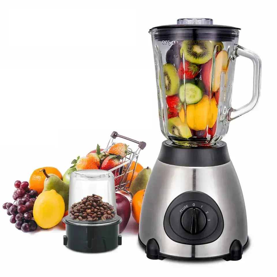 Blender din Inox SonyMax, 2in1, 5 viteze, 2200W, Rasnita Inclusa