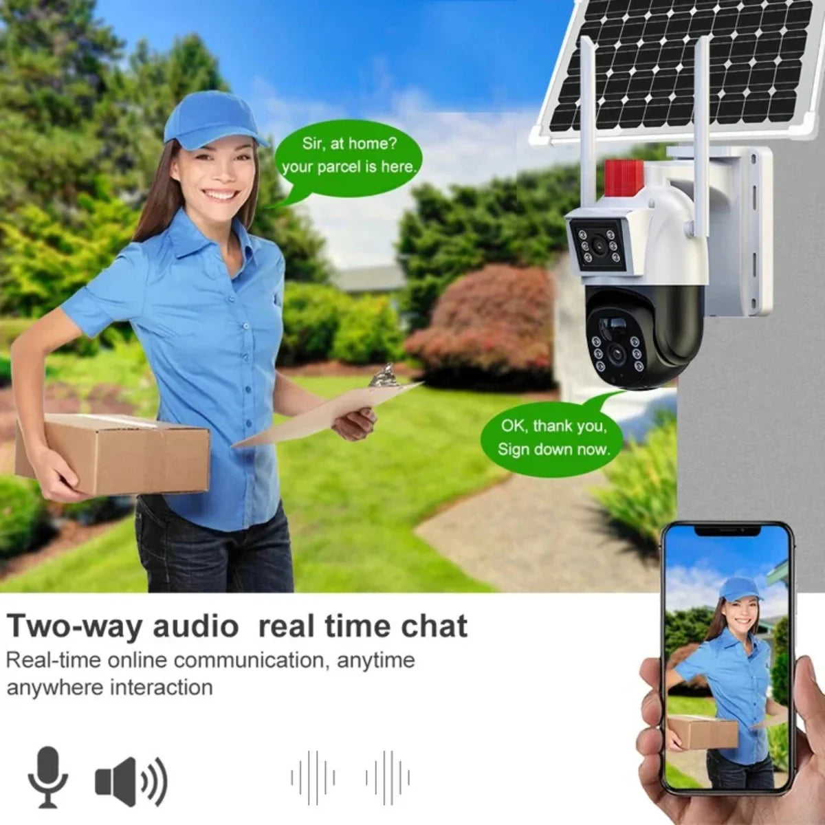 Set 2x Camere Supraveghere - 4G IP Dasgut™ 6MP, Full HD, Solar, IP66, Night Vision Color