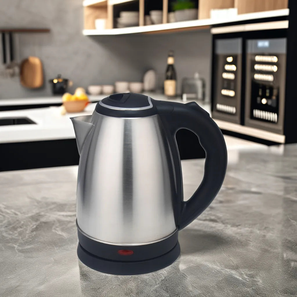 Cana Fierbator Inox, 1500W, 2L, declansare automata, Inox/Negru