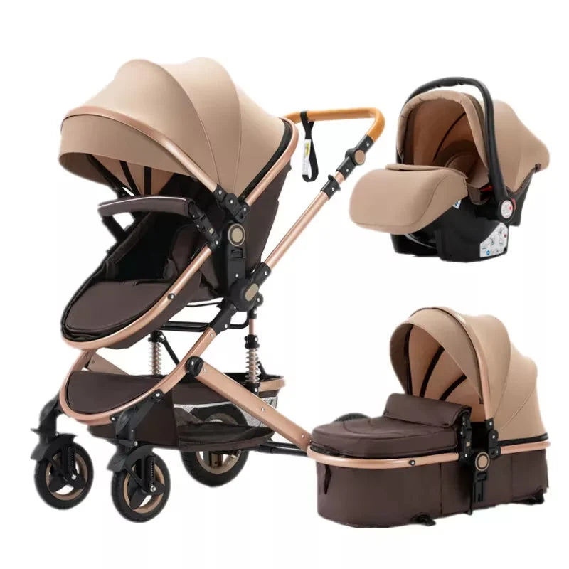 Carucior pliabil pentru copii, 3 în 1, Multifunctional – Landou, Scaun Auto si Carucior Sport