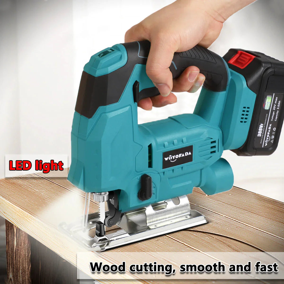 Fierastrau Pendular, Soricel Electric cu 2 Acumulatori 48v, 2 Panze Si Variator Turatie 3200 RPM