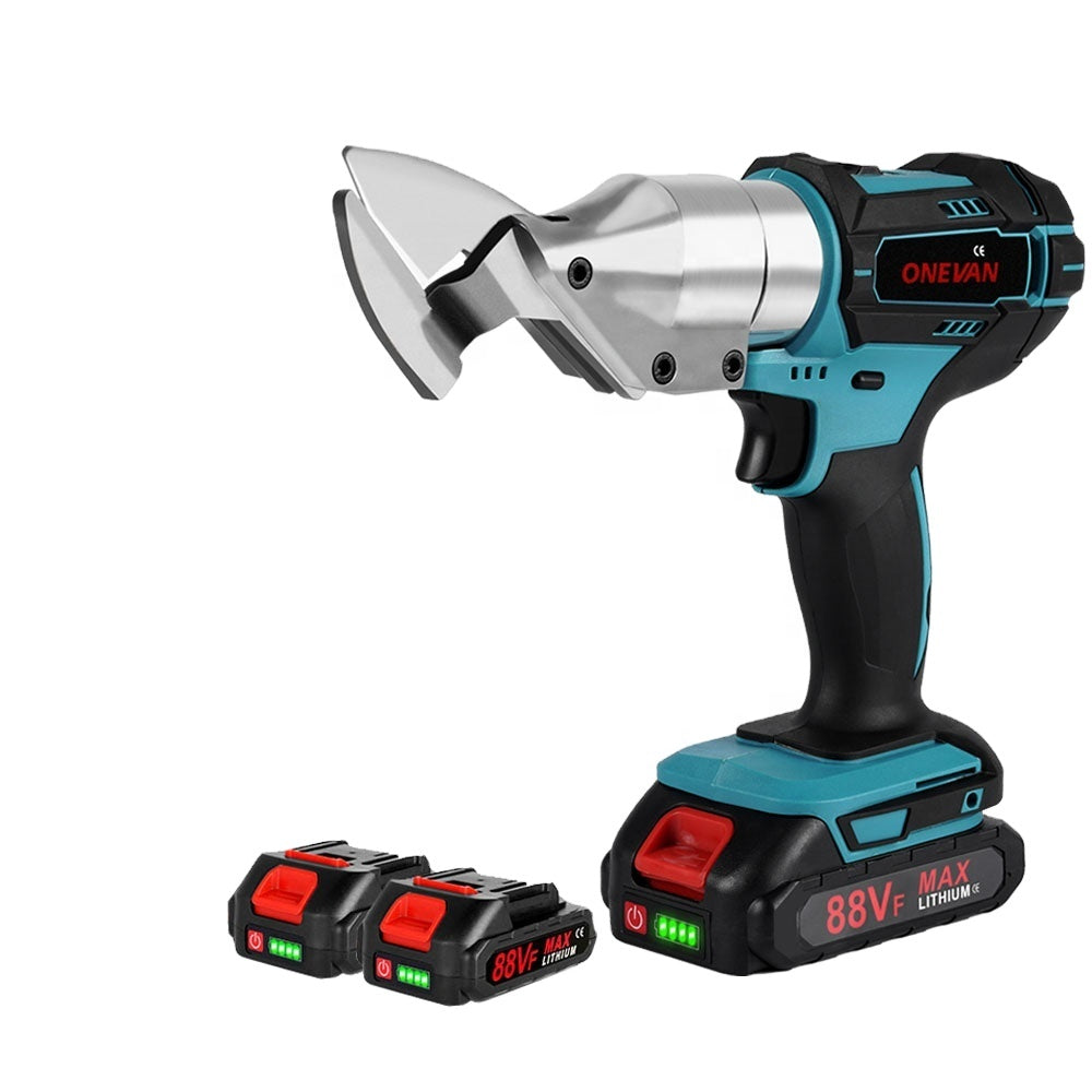 Foarfeca electrica de taiat tabla cu 2 acumulatori 2 Ah, 48V, Blitz Power