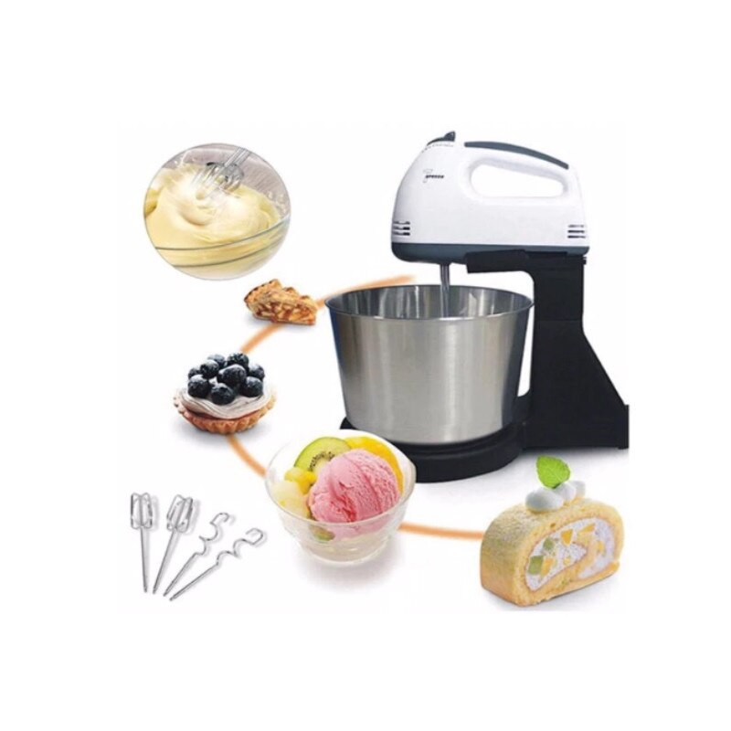 Mixer cu bol din inox, putere 350 W, 2L, inox, 7 trepte de Viteze