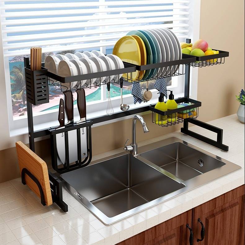 Organizator chiuveta pentru uscat vasele, otel inoxidabil