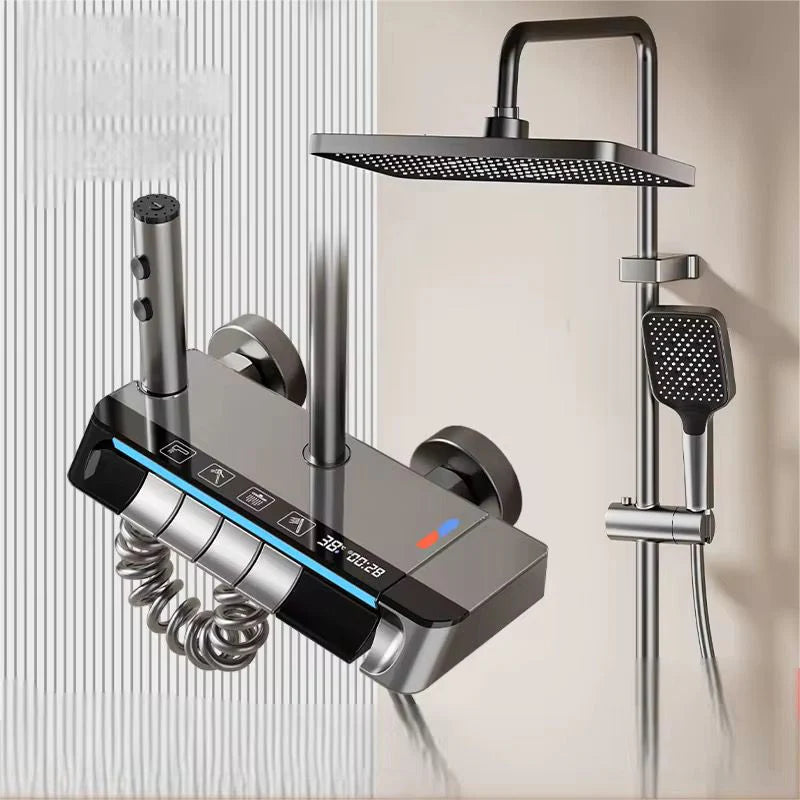 Set Dus Termostatic cu Afisaj Digital si Butoane Piano – Design Modern si Functii Avansate