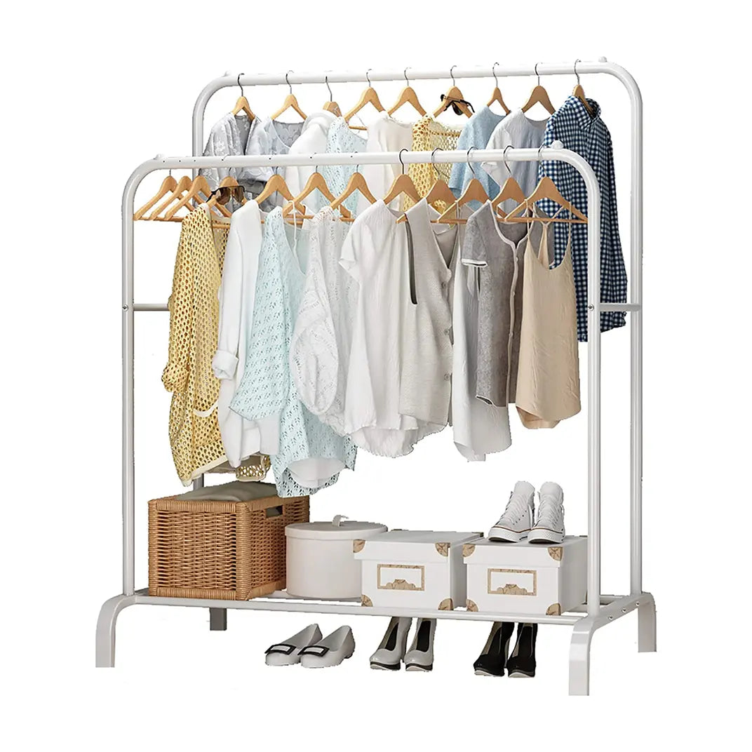 Suport dublu de umerase pentru haine, din metal 150 x 110 x 54 cm