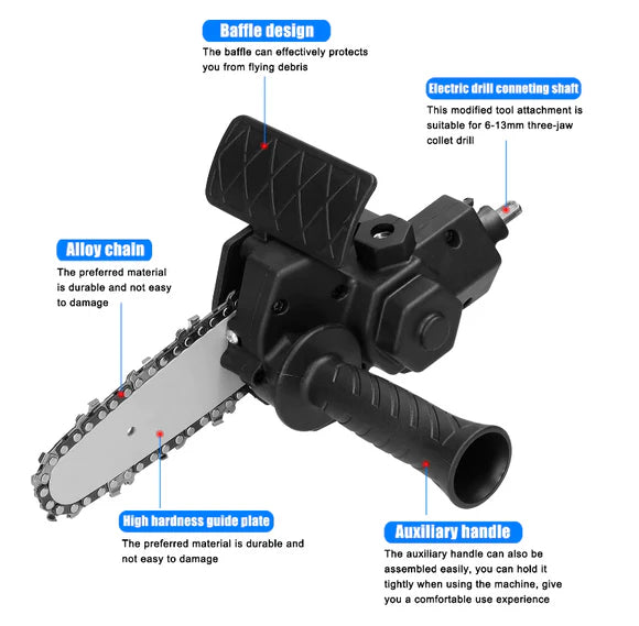 Adaptor motofierastrau tip drujba, pentru autofiletanta sau bormasina