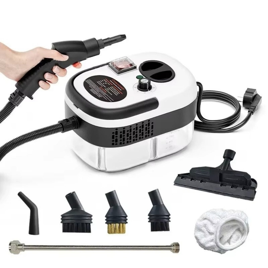 Aparat de curatat cu abur, 4 ccesorii incluse, 2500W, alb/negru