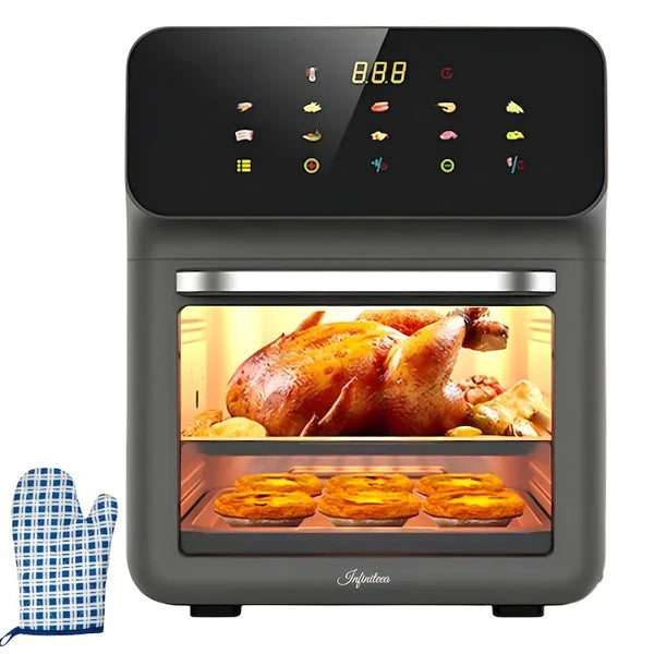 Friteuza cu aer cald , Airfryer, 12L, 10 programe, multifunctional, temperatura ajustabila, ecran cu touch screen