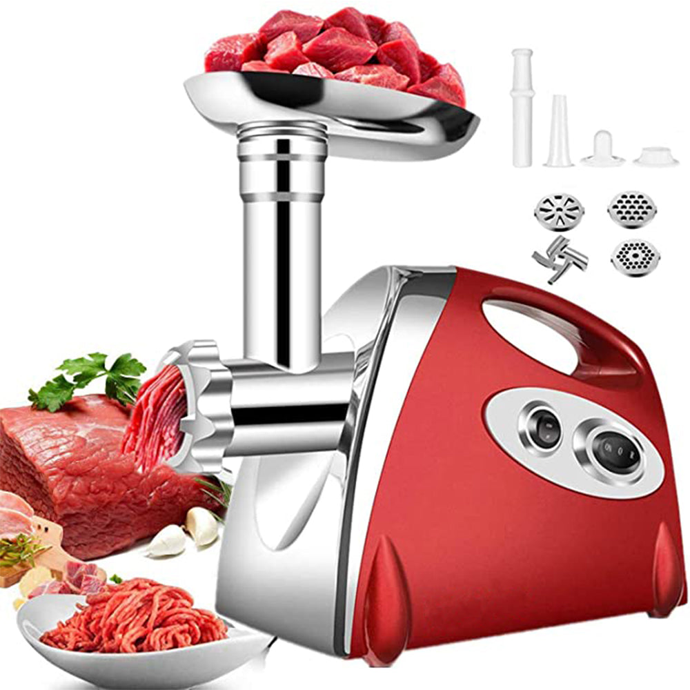 Masina de Tocat Carne 3500W cu Accesorii , Carnati si Chiftele, 3 Site din Inox, Functia Revers si Motor din Cupru