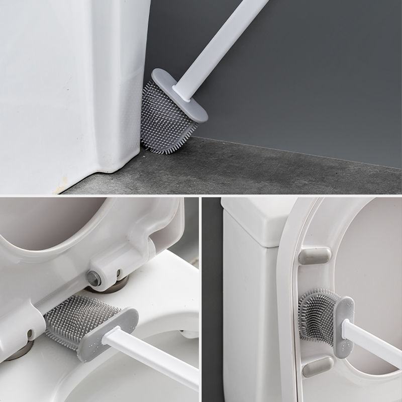 Perie pentru WC din silicon cu cap flexibil