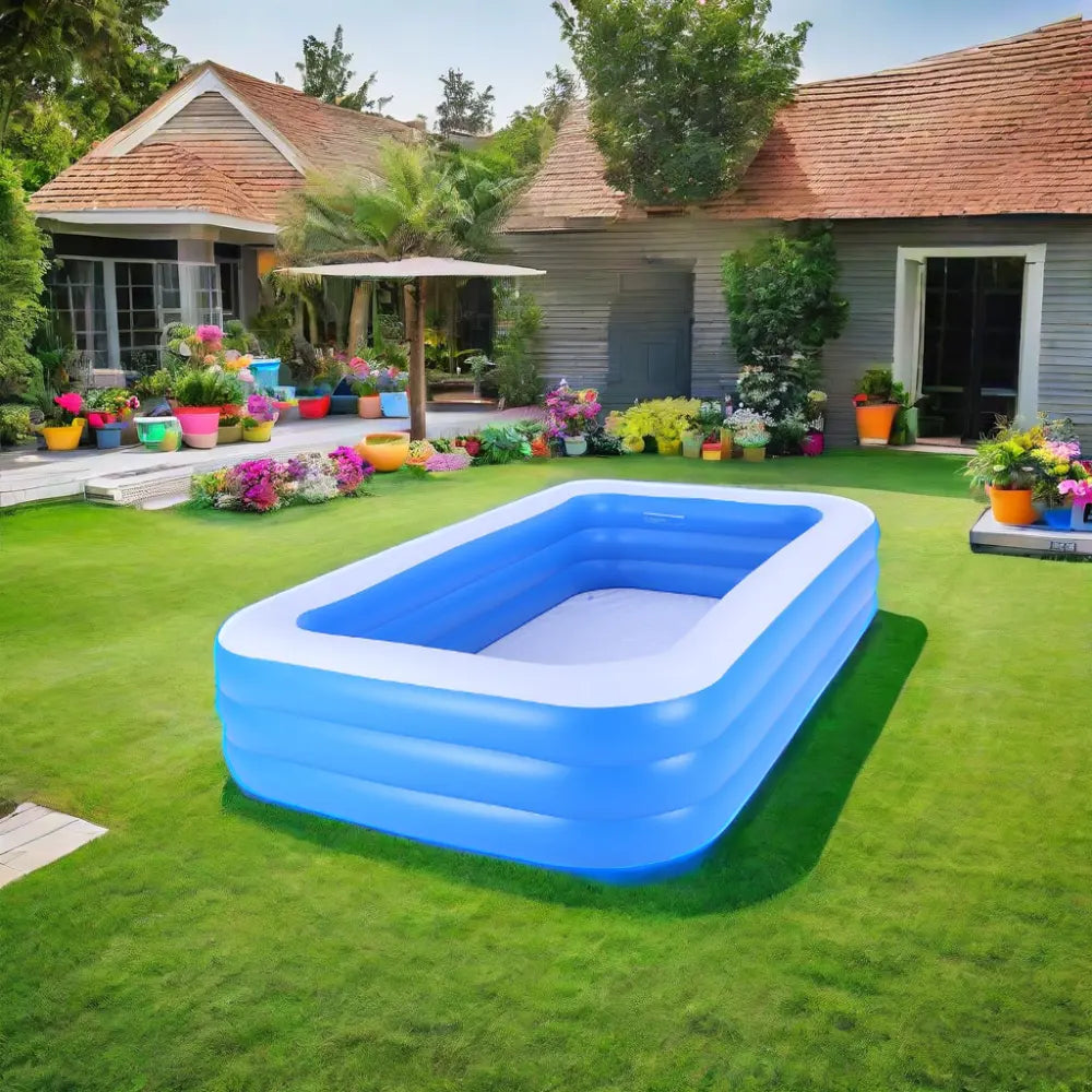 Piscina gonflabila Intex, 200x150x50 cm, 2 inele, Family Pool XL
