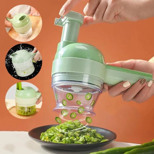 Tocator si maruntitor electric pentru alimente si legume 4 in 1